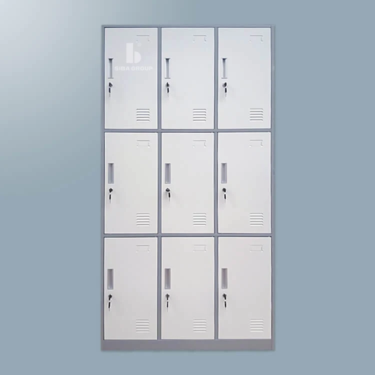 Factory Directly Supply Modern Office Furniture 9 Door Steel Clothes Storage Cabinet