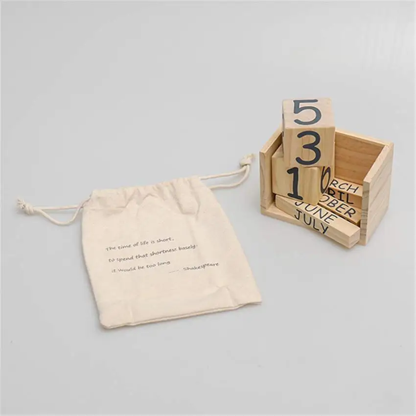 Wooden Daily Perpetual Desktop Calendar for Home Decoration WhatsApp +84 961005832