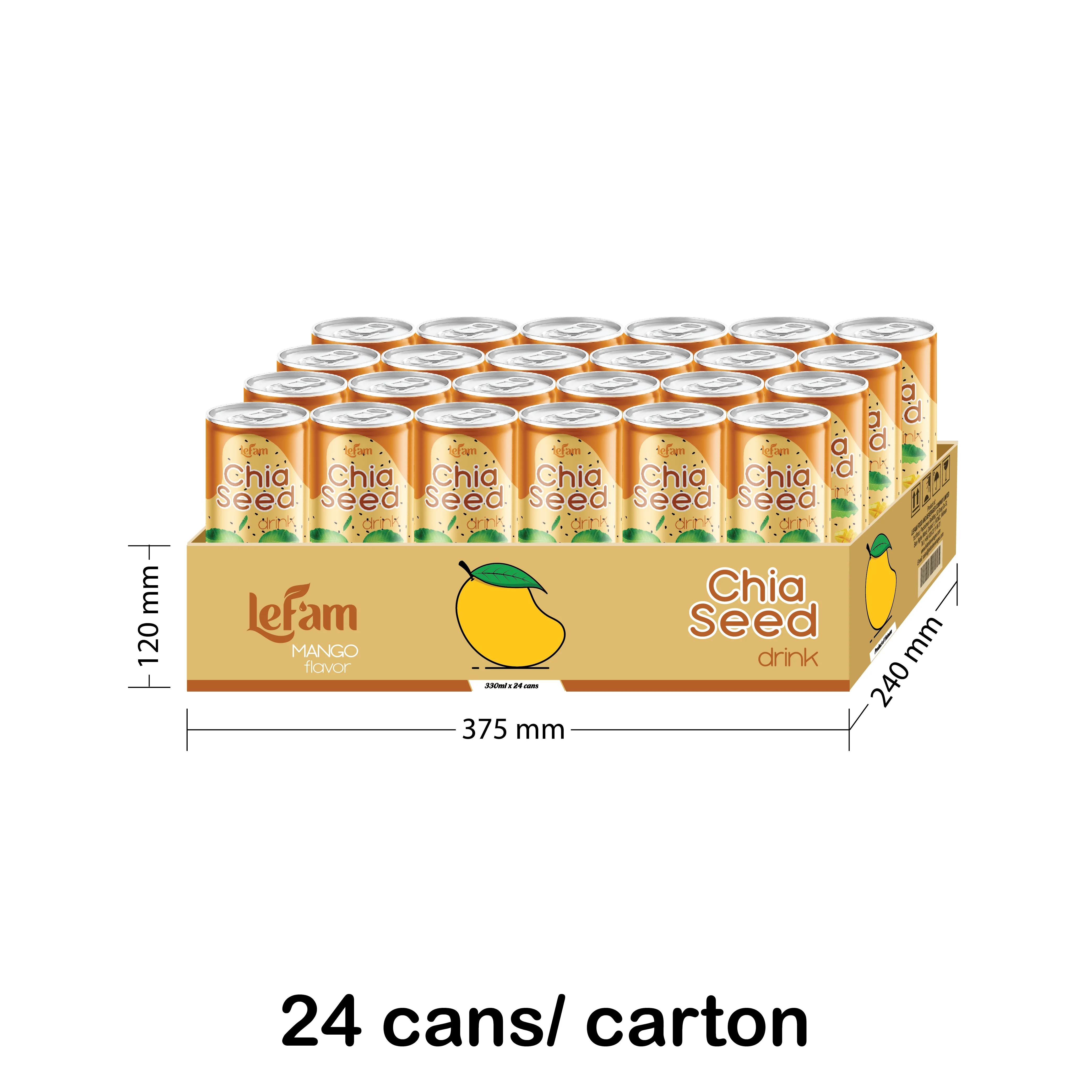 OEM Healthy Drink Chia Seed Drink Mango Juice Low MOQ Customized Formula Sugar Free WhatsApp 0084 96 345 2745