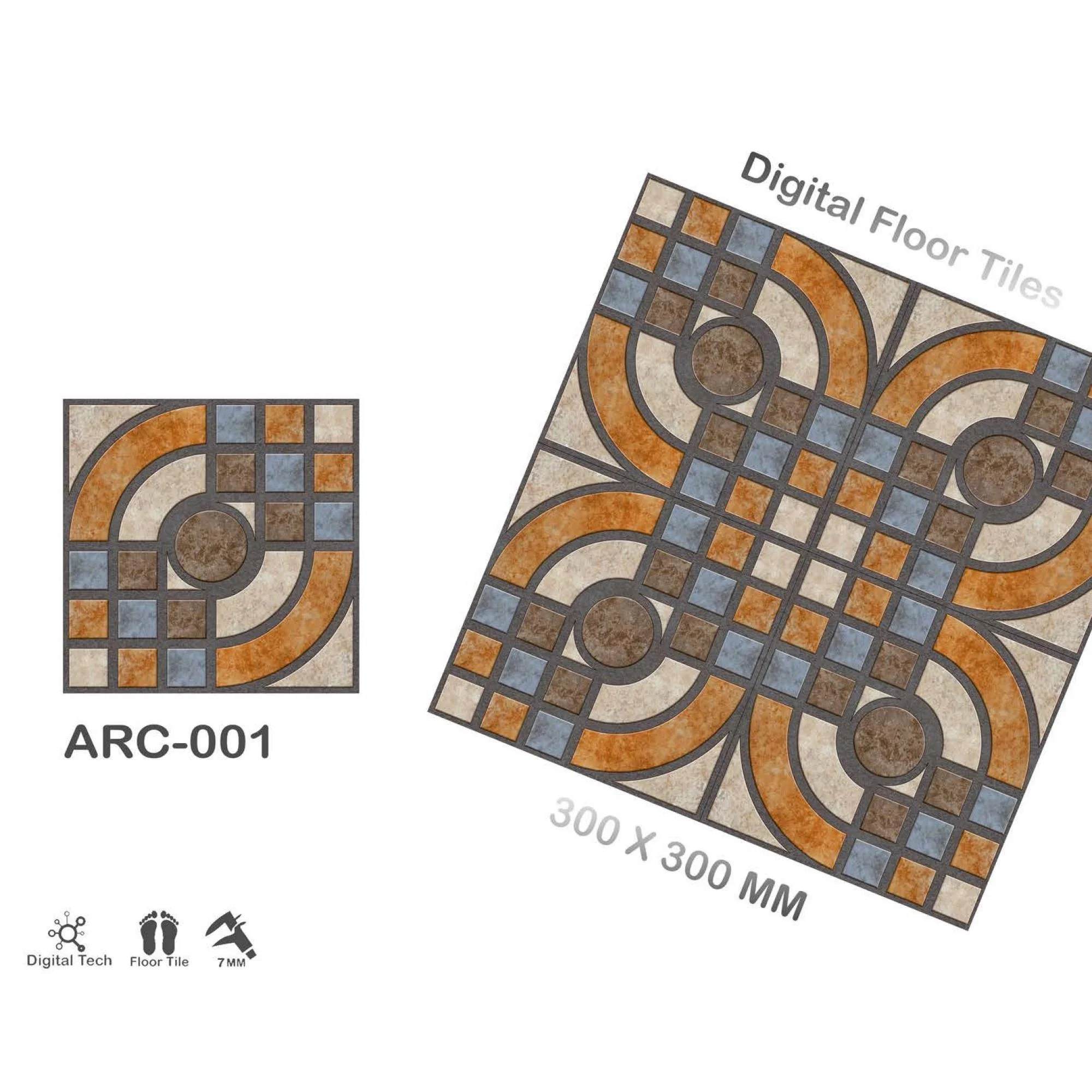 Cheap Price Embossed Punch Design Ceramic Floor Tiles 300x300 30x30 12x12 40x40 400x400 16x16 Parking Porcelain Glazed Tiles