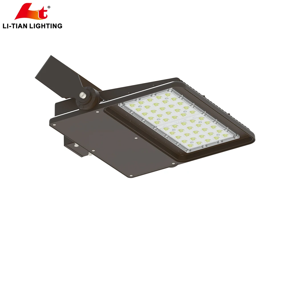 200W Outdoor LED Street Area Lights 5000K 26000 Lm Dusk Dawn Aluminum Body Slip Fitter AC Power Supply IP65 Rating Road