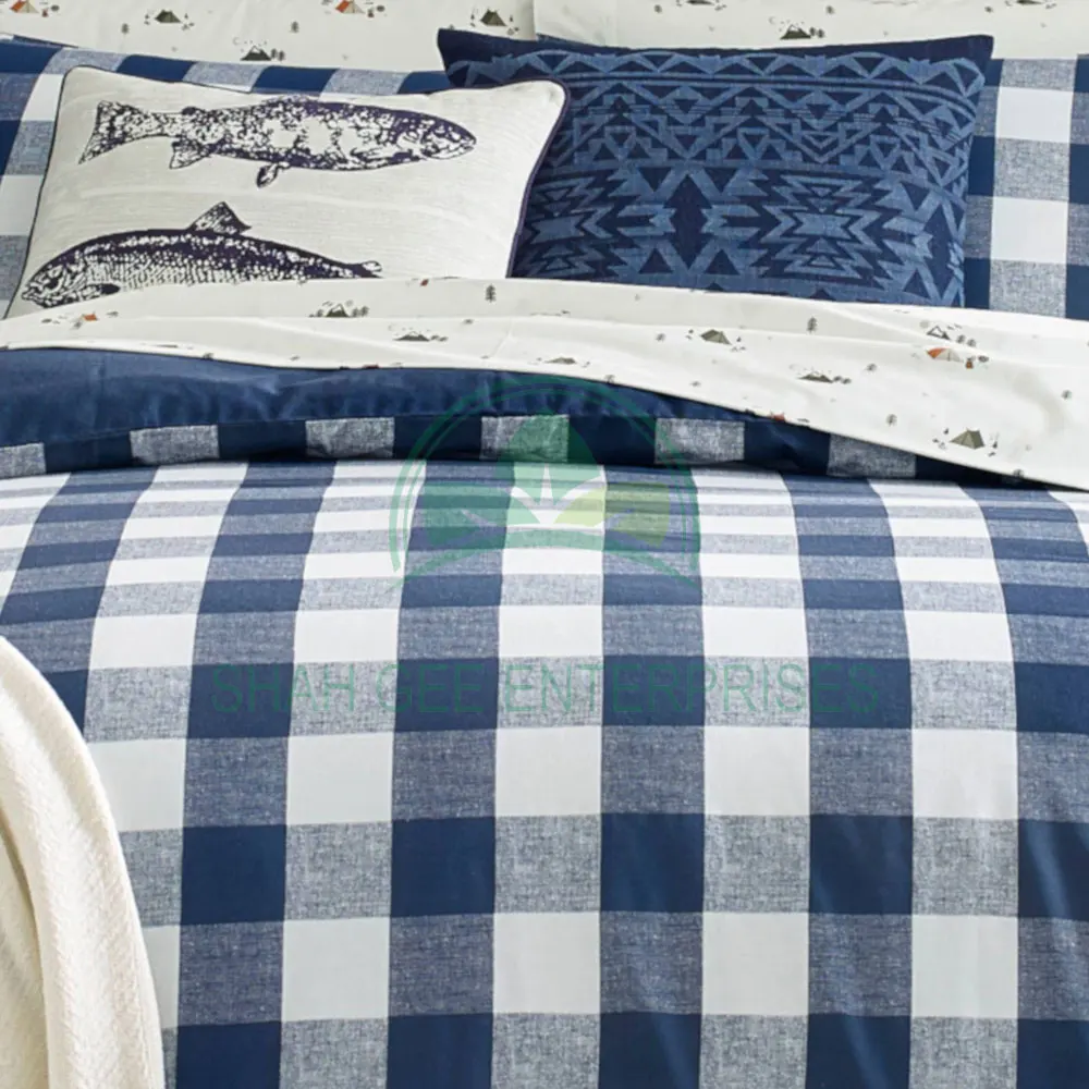 Hotel and Home Linen Bedding Set Bed Sheets Set Duvet Cover Set Custom Color and Satin Striped Poly Cotton Bed Sheets