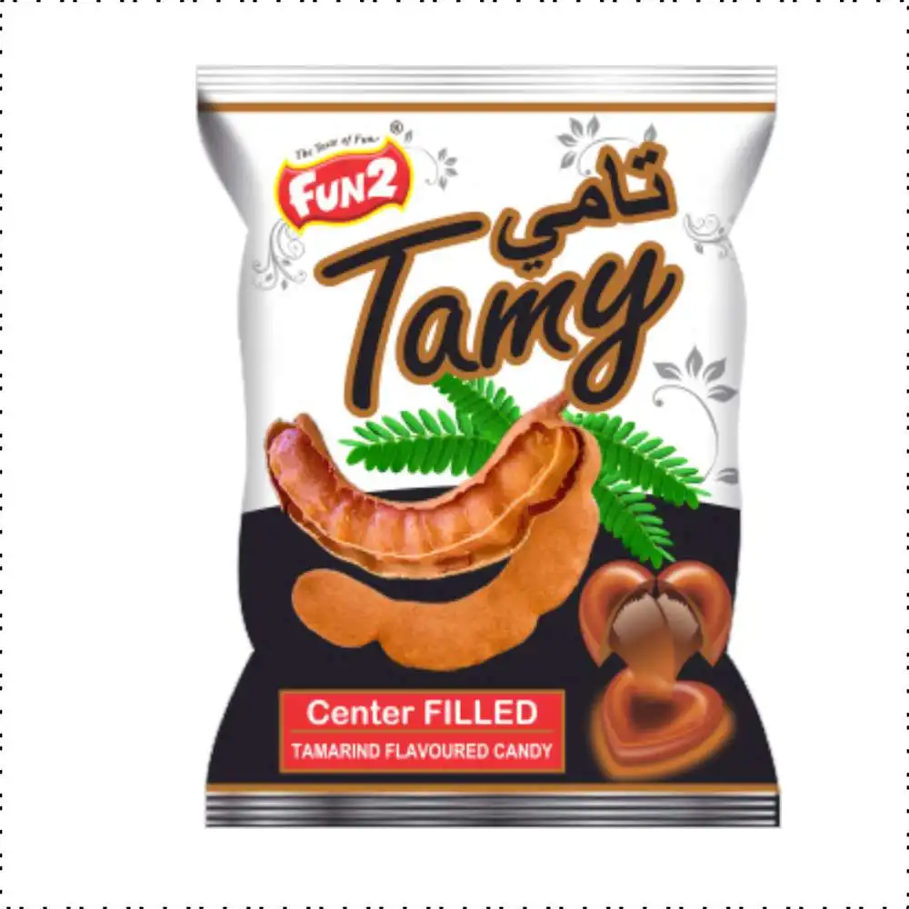 Sour Tamarind Exporter Hard Candy Soft Chews Candy Chocolate Flavor Fun2 Candy Eclairs Toffee Bag Packaging Refreshing Sweetened
