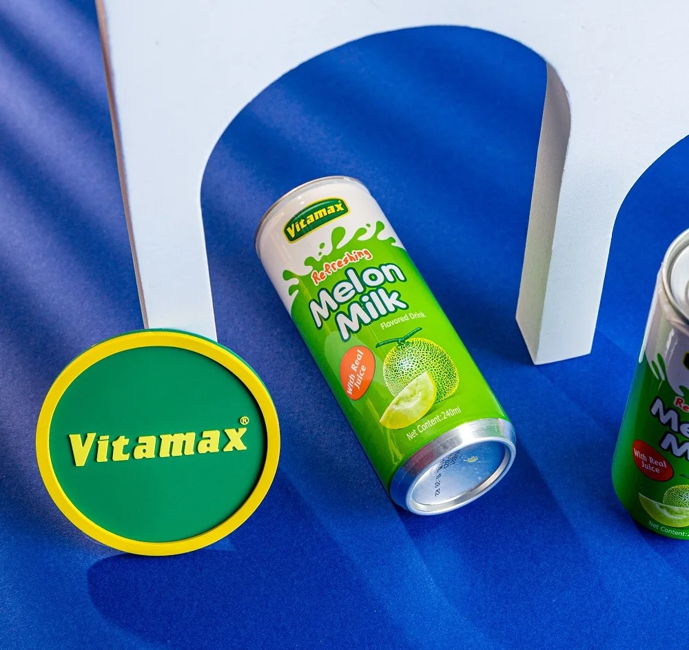 Оригинальные ароматизированные жидкие молочные напитки фруктовый десертный напиток баночка (луженая) витамакс Дыня ароматизированное молоко 240 мл x 24c