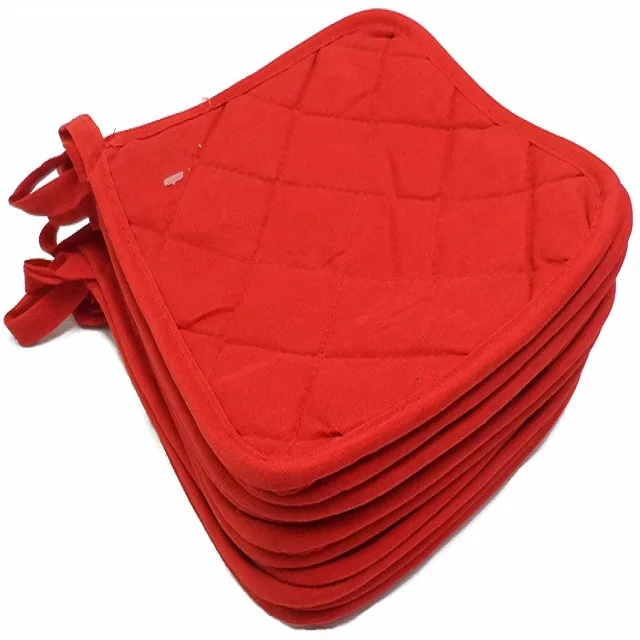 Wholesale Custom Printed Pot Holder Double 100% Cotton Oven Mitts For Home Hotels Restaurents Baking With Pockets Customized