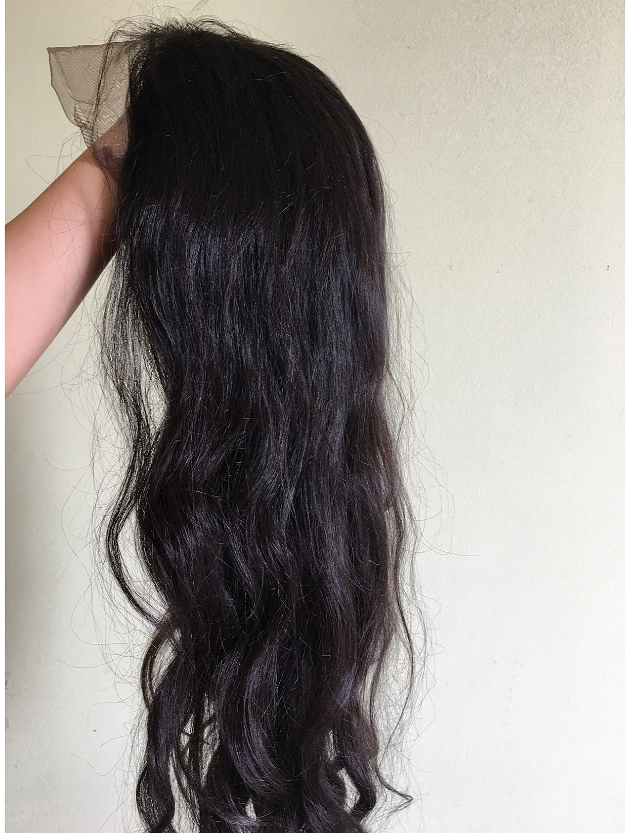 Недорогие необработанные выровненные с кутикулой 100% прозрачные парики из человеческих волос со шнуровкой Вьетнама