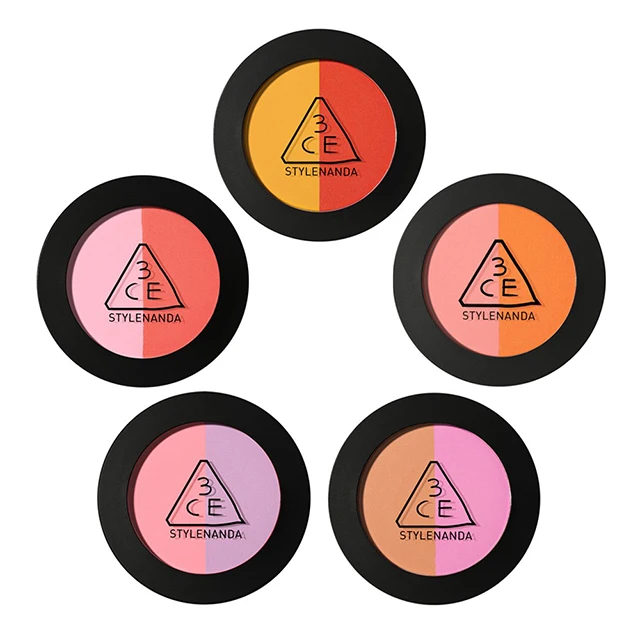 3CE DUO COLOR FACE BLUSH Private Label Make Up Beauty Korean Cosmetics Custom Logo Blush Palette DIY Makeup