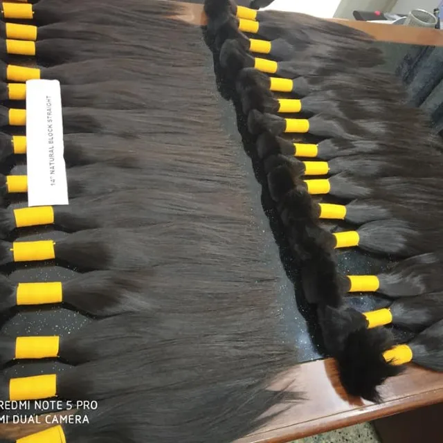 Natural Virgin Straight Bulk Human Hair Braiding Extensions