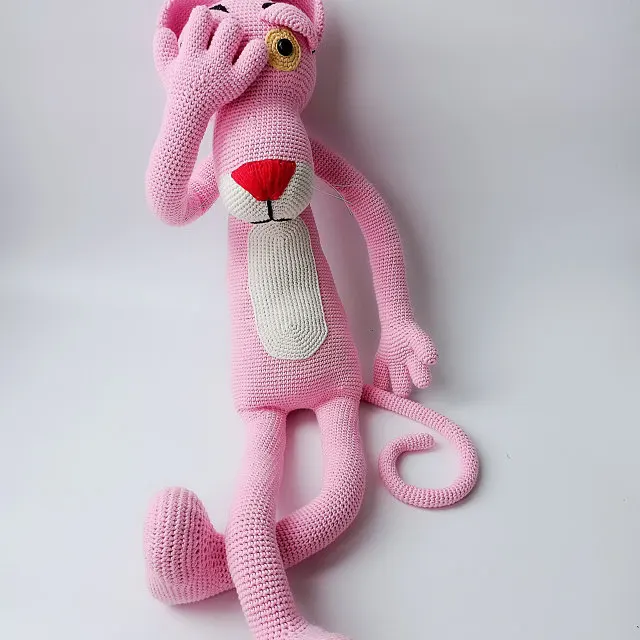 
Amigurumi baby playpens big pink panther crochet toy for kids 