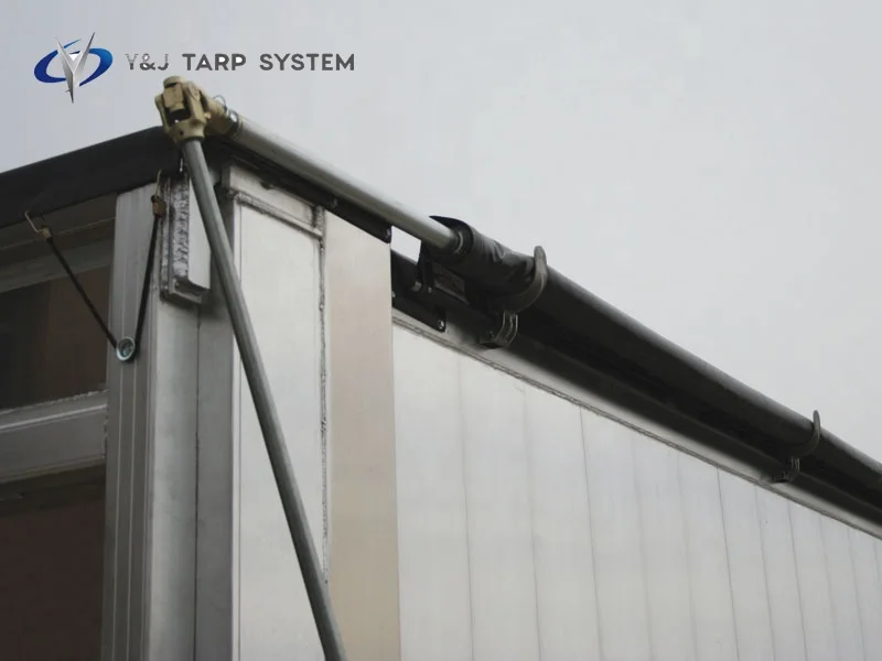 Dump Trailer Side to Side Roll Tarp System Crank Handle or Electric Motor Available
