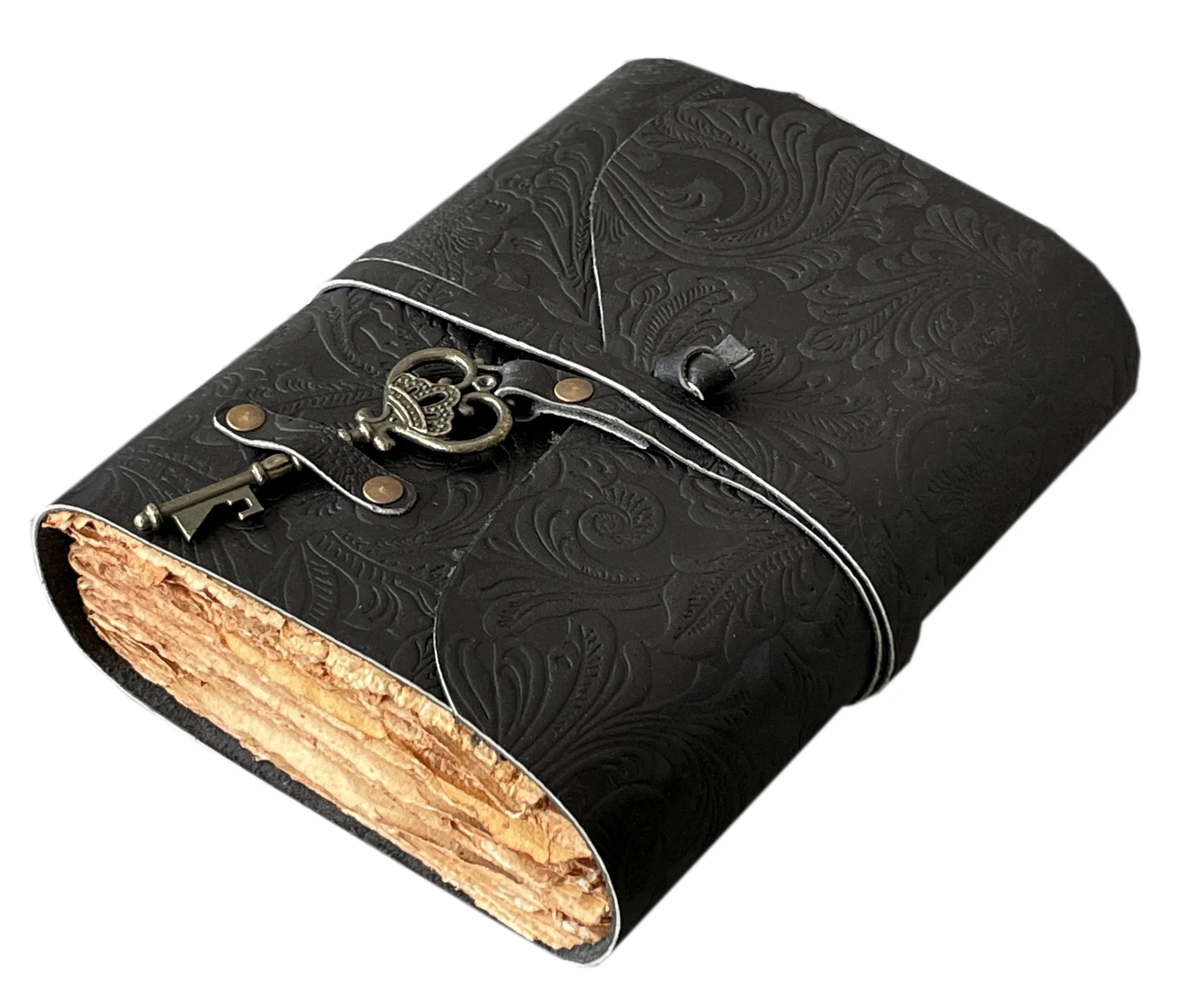 Винтажный Черный Журнал из натуральной кожи с тиснением для садового цветка