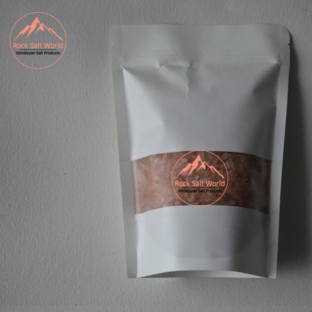  Лучший натуральный кулинарный пищевой мешочек для съедобной соли 1 кг Кристальные пищевые мешочки из гималайской темно-розового цвета с лучшей упаковкой на молнии