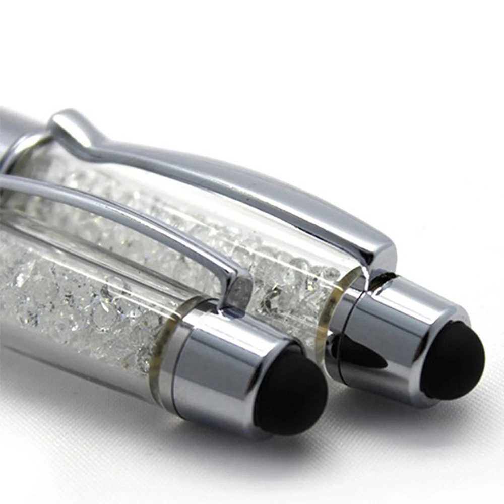 DIGIBLOOM Customized Promotional Gifts Novelty Cryst-al USB Pen Drive Wholesale Transparent Glash Pen Shaped Flash Memory