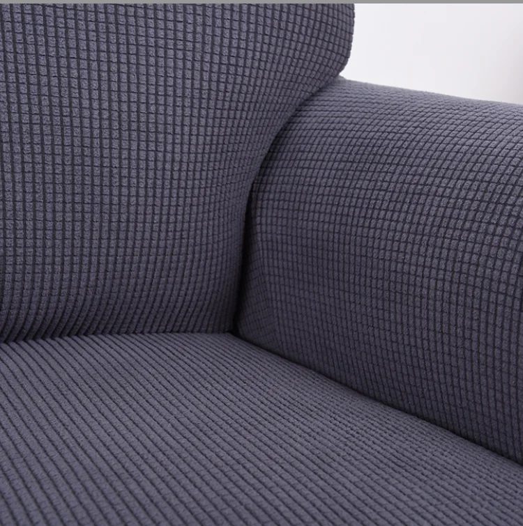 High quality Comfortable Feel Wholesale Suede Fabric Full Set 3pcs Sofa Cover With Plain Basic Style Exported From Vietnam