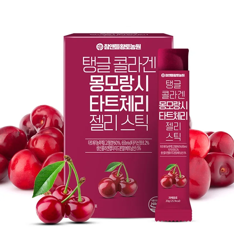 
New concept Low molecular Premium Fish Collagen Tart Cherry Concentrated Fruit Jelly Stick Helps sleep 