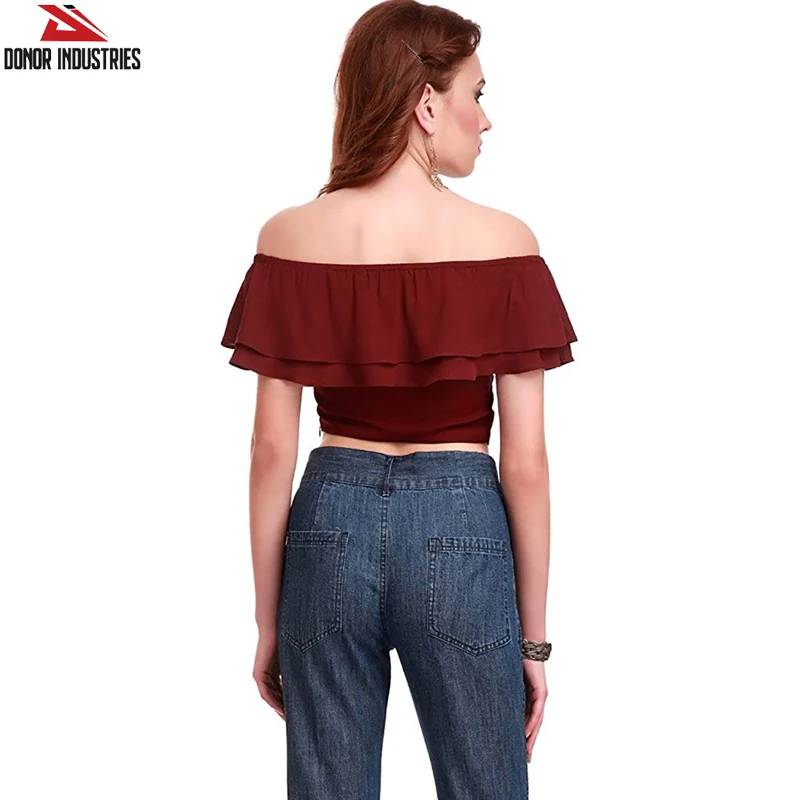 Unique Design Short Sleeve Crop Top Shirt Customized Logo 2021 New Design Summer Women Crop Top