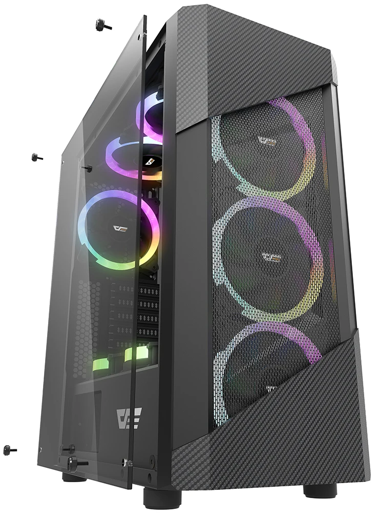 darkflash Pollux mesh panel PC gaming case computer hardware & software TKA