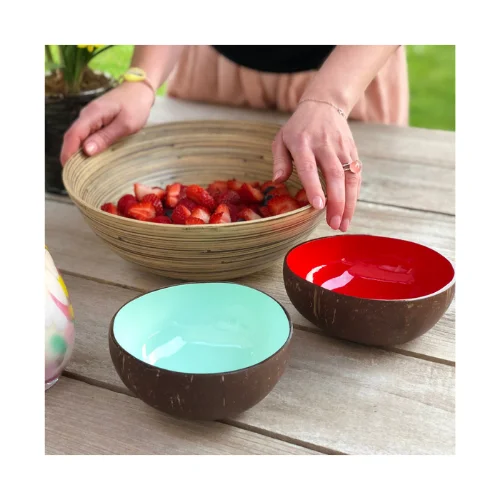 Drawing Lacquer Coconut Shell Bowl Drawing Art Bowl Decor Home, Restaurant
