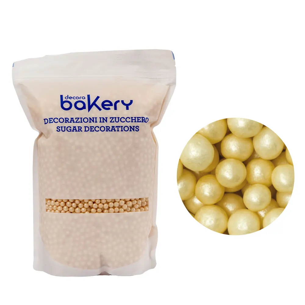 Съедобные украшения, не пареены, белые сахарные жемчужины макси, 1 кг мм, 6 для бисквита, тортов, Попов и тортов