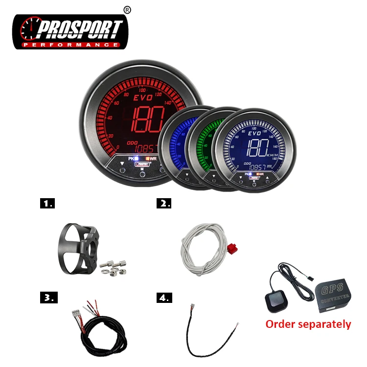 85 мм Универсальный цифровой GPS Спидометр миль/одометр для