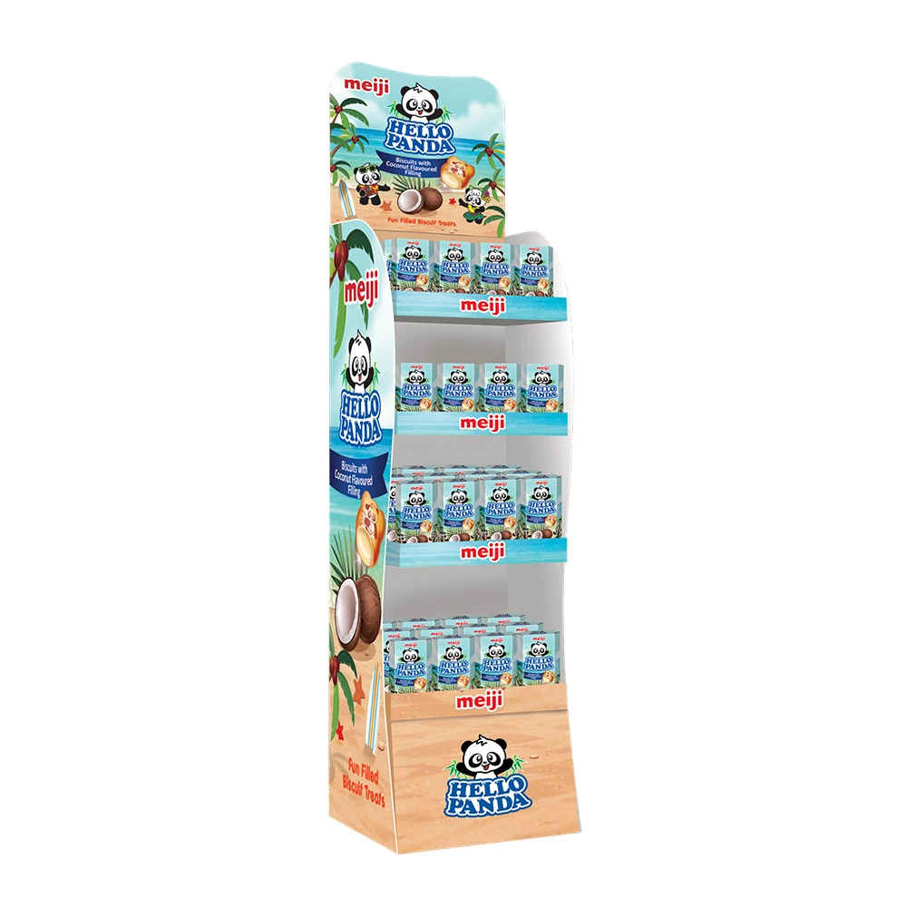 ПВХ картонная Складная стойка для супермаркета