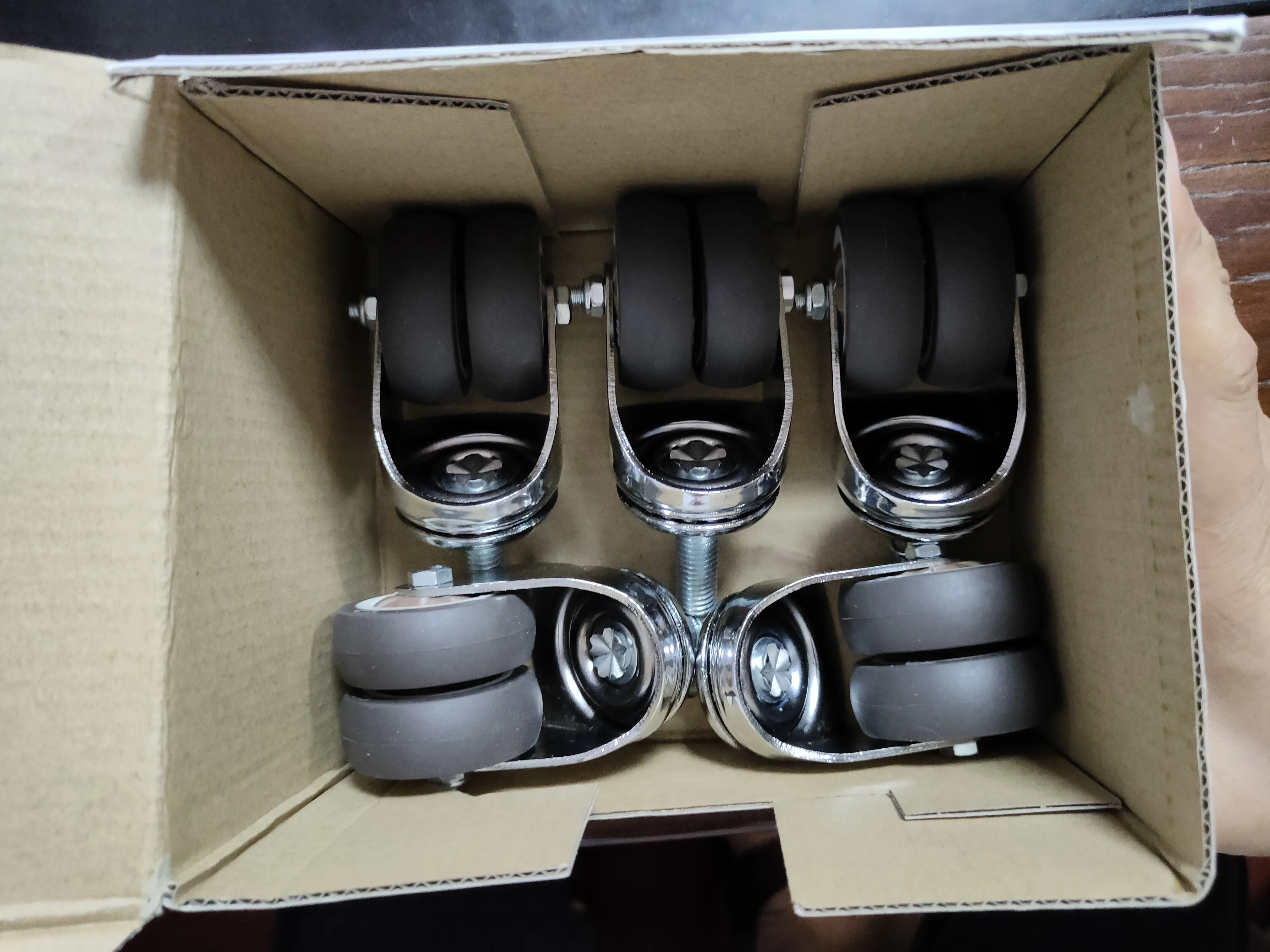 Готовые к отправке в наличии M6 резьбовые Стволовые мебельные ролики 2-дюймовые колеса TPR поворотные бесшумные колесики