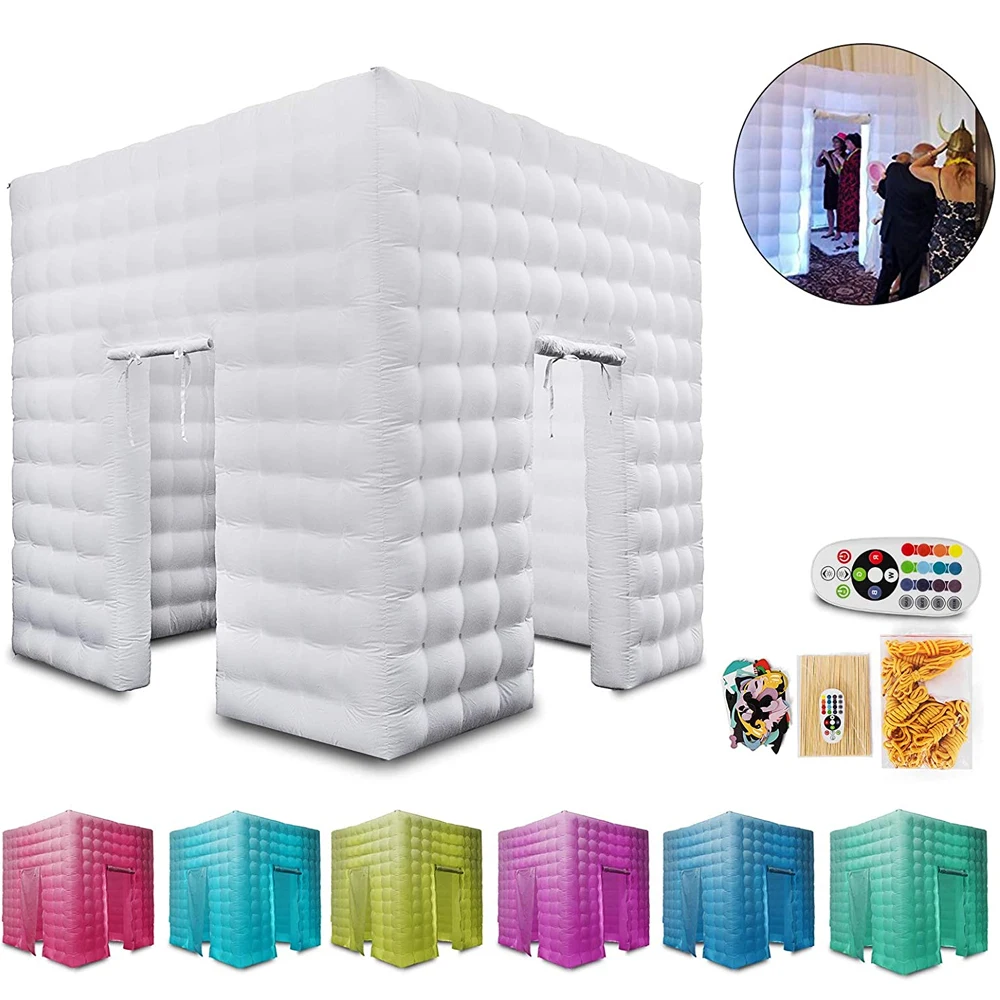 NEW Design Portable Advertising Inflatables Led Tent Photo Booth Inflatable Led Photo Booth Enclosure for Party Event Decoration