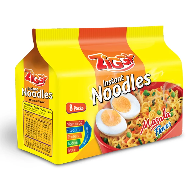 Ziggy Instant Noodles Masala Flavor 60 gm and 496 gm
