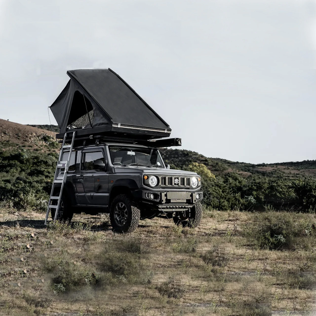 Палатка на крышу для внедорожника suzuki jimny, автомобильная палатка на крышу для путешествий, кемпинга на 2-3 человек, моллюск, алюминиевая треугольная автомобильная палатка