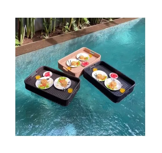 Коричневый Овальный плавающий поднос идеальный для еды в бассейне-хорошая цена