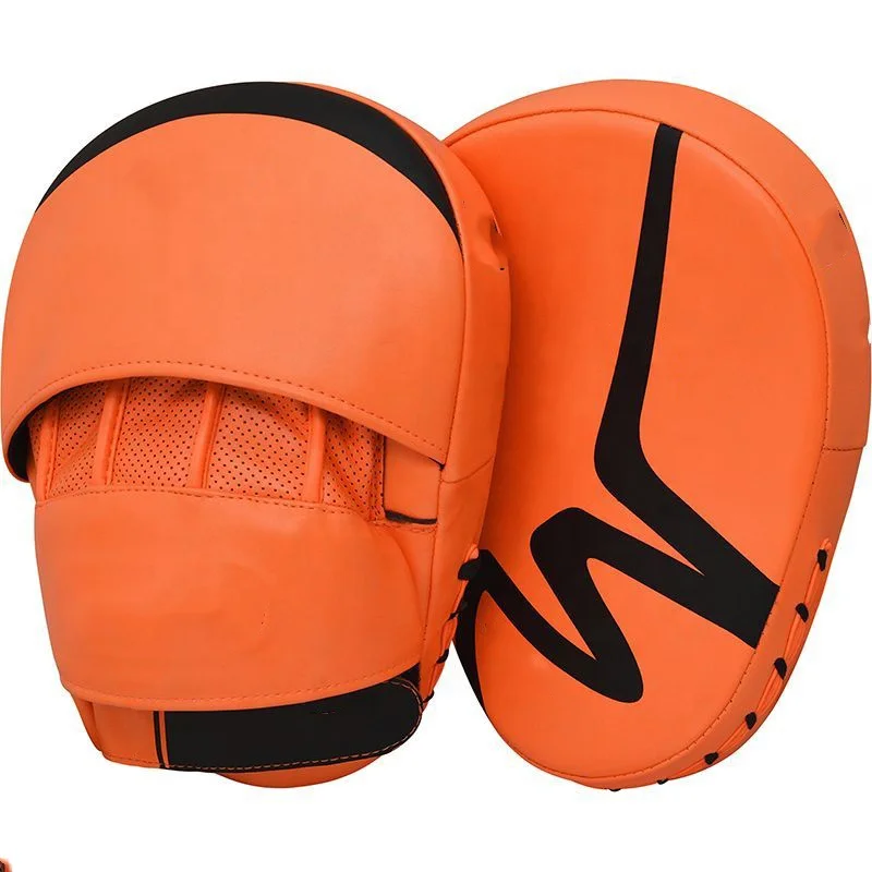 Black Orange Top Quality Punching Target Focus Mitts Durable Leather Boxing Focus Pad
