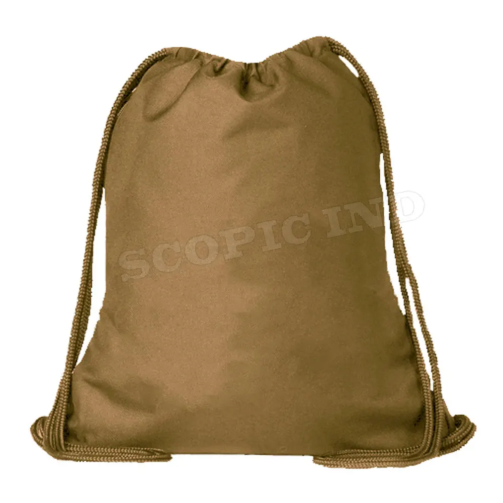 Wholesale Custom Polyester Nylon Gift Shoe Bag Pull String Bags Bulk Drawstring Backpack With Logo Print
