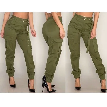 High Quality Casual Ladies Trousers Pants Jogger Cargo Pants comfortable multi 6 pocket hip hop Cargo joggers pants