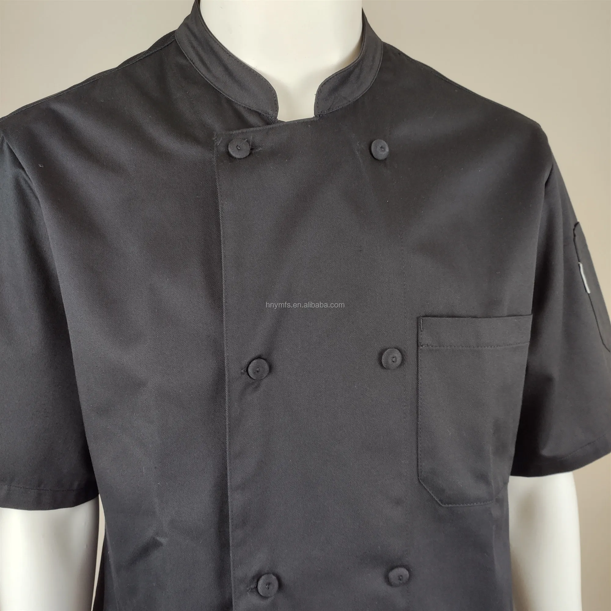 Readymade Wholesale Retail Shirt Cook Uniform Restaurant Coat Tops Chef Uniform Chef with Mesh Woven Short Work Wear Uniform