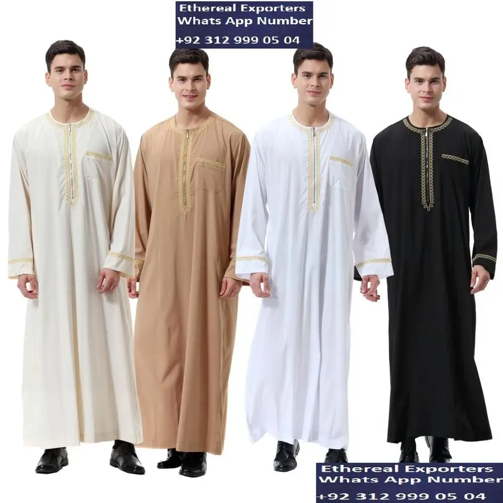 ethereal exporters pakistan custom men jubbah thobe daffah abaya embroidery