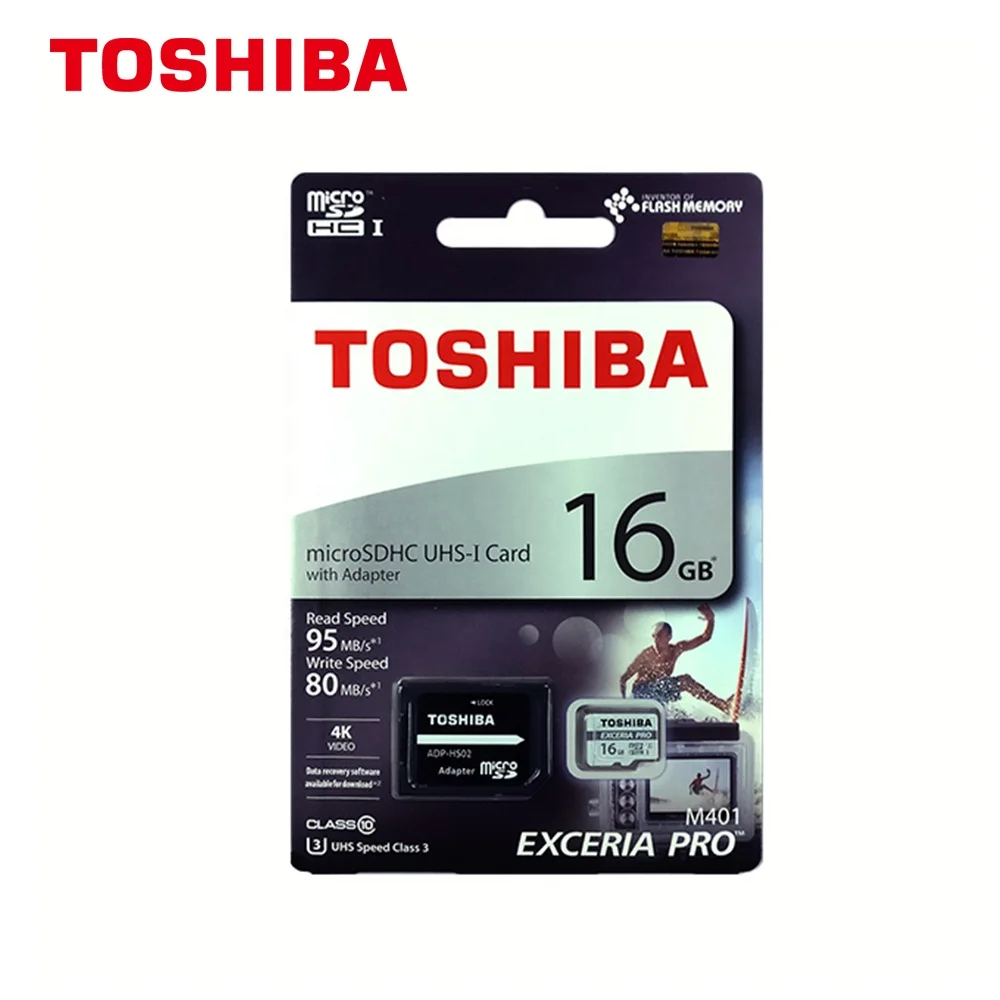 TOSHIBA  microSD memory card driving recorder mobile phone camera  M401 16gb 95M / S support 4K TF memory card