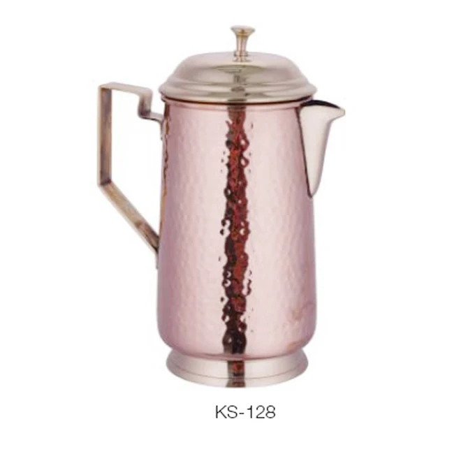 BEST QUALITY MATERIEL Designer COPPER Water Jug / COPPER Jug Pitcher / Metal Water Pots & Kettles Drinking Pitcher Glass,metal