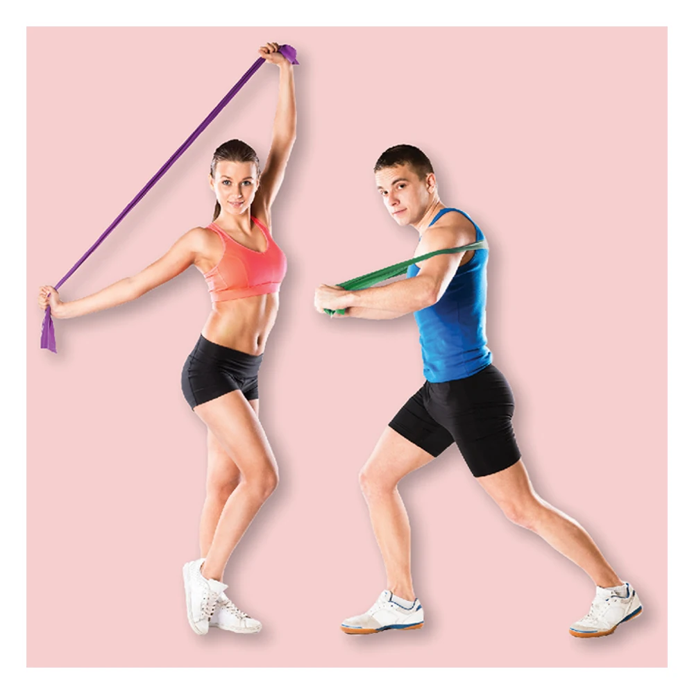 Latex Exercise Band Ideal for Sports Training, Rehabilitation, Home Workout