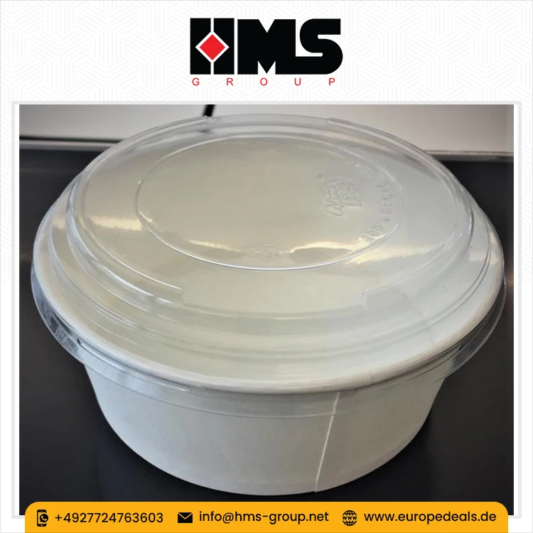 Смешивание и сервировка декоративной одноразовой салатницы