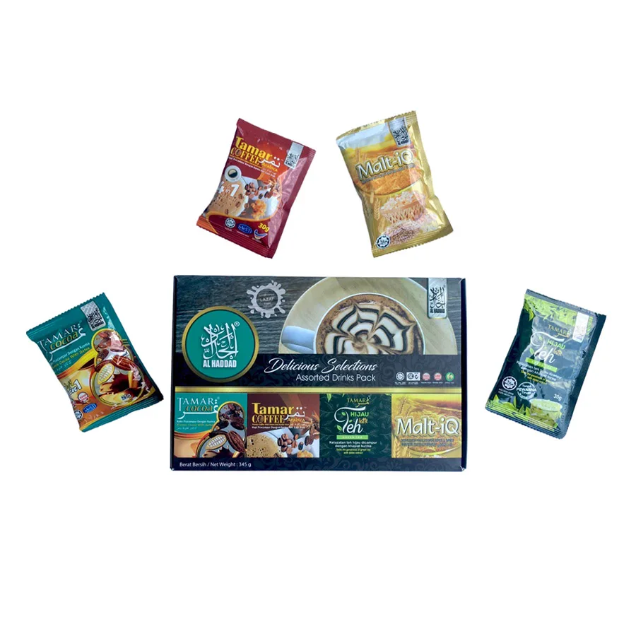 Al Haddad Assorted Drinks Pack Variety Choice - Cocoa, Tea, Coffee