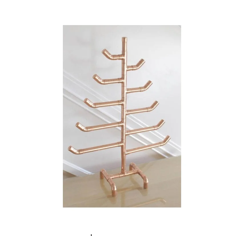 Green Color Metal 6 Hook Coffee Cup Dryer Kitchen Coffee Mug Tree Countertop Tea Cups Holder Stand Electroplating