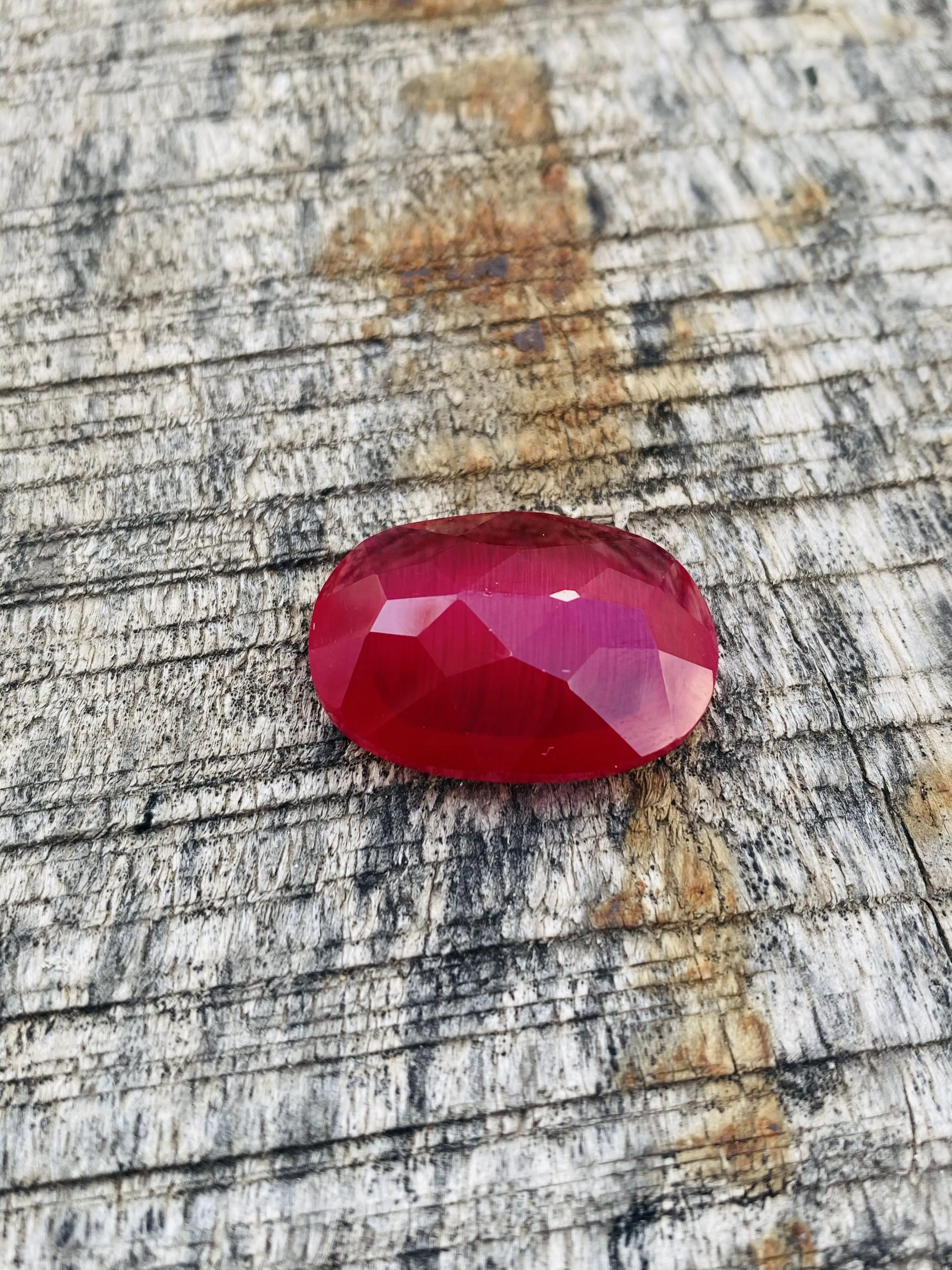 Oval Lab Created Corundum Ruby Gemstone Factory Wholesale Price 5# Red Ruby Loose Gemstone