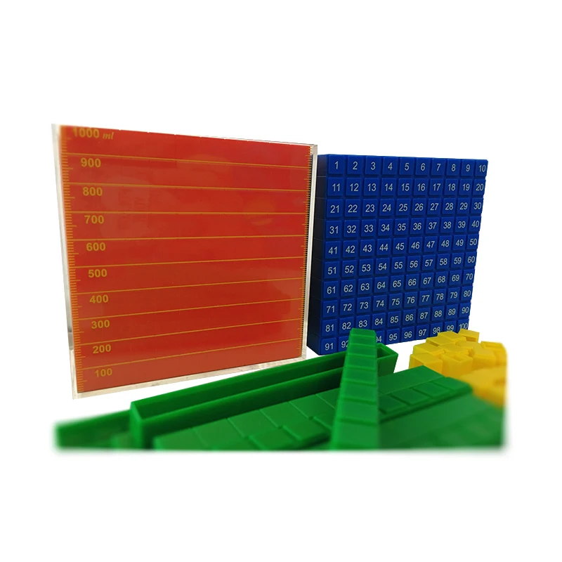 Stackable Base 10 Blocks Concave Pieces