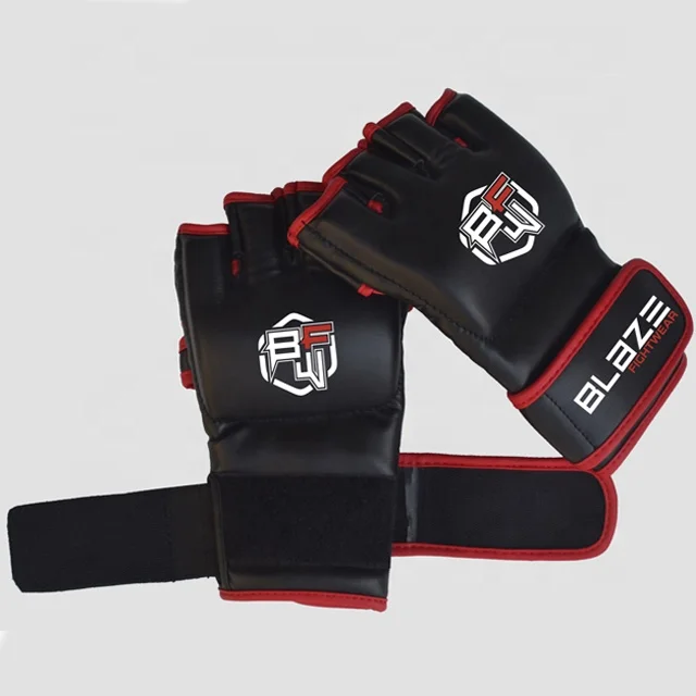Высококачественные кожаные перчатки унисекс MMA оптовая продажа Смешанная Боевая клетка перчатка для борьбы с перфоратором индивидуальным принтом