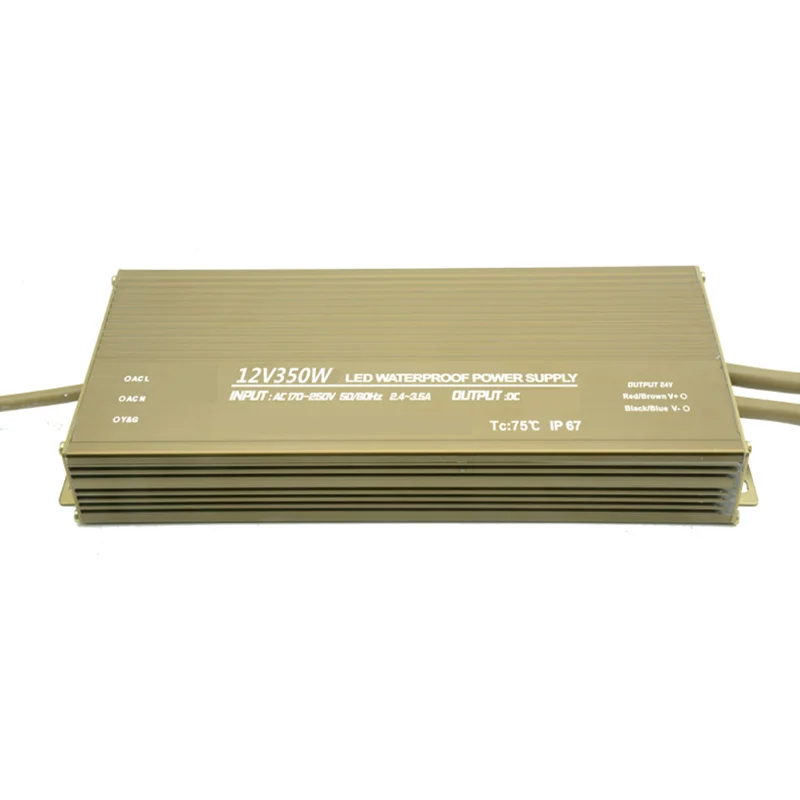 Водонепроницаемый IP67 12V 350W Светодиодный импульсный источник питания с хорошим качеством