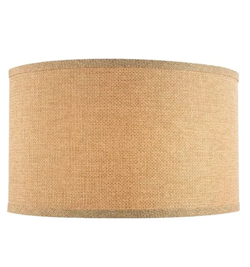 Vintage Textured Linen Lamp Shades Round Drum For Bedroom Living Room