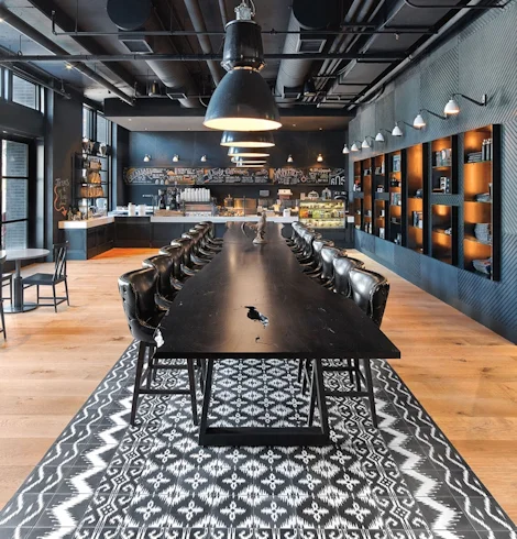 Encaustic handmade cement tiles, terrazzo finish