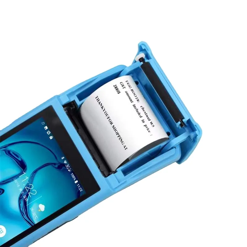 5.5 inch touch screen android handheld POS terminal ZJ6100 with POS 58mm mini  printer and NFC