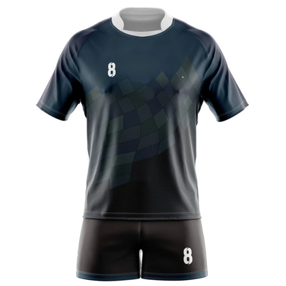 Wholesale Quick Dry Stretch Polyester Rugby Club Jersey Sublimation Custom Rugby Jersey