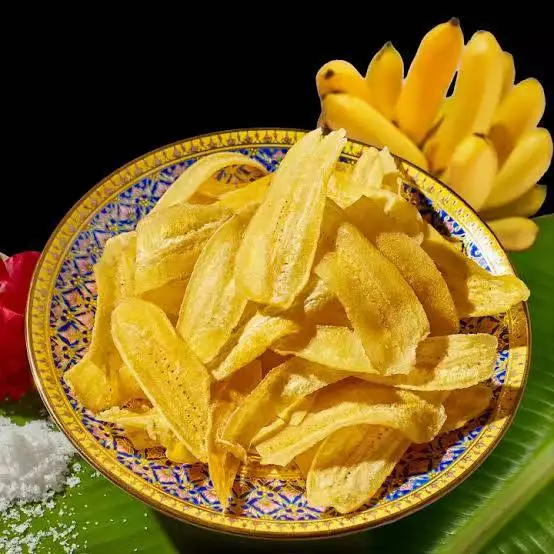 Thai Snack Crispy Banana Chips Salted Yellow Color Sweet Taste Normal Origin Type Organic Fresh Food Grade for Export
